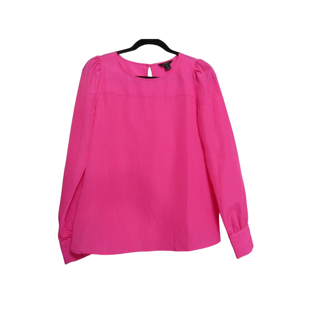 J. Crew Pink Top Womens sz XS Minimalist Barbie Neutral Boho Cottagecore Festive